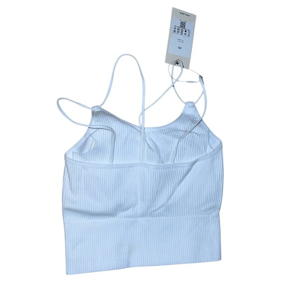 Halara Seamless Flow Ribbed Spaghetti Strap Cropped Sports Top Bra Sz XS Womens - Picture 5 of 9